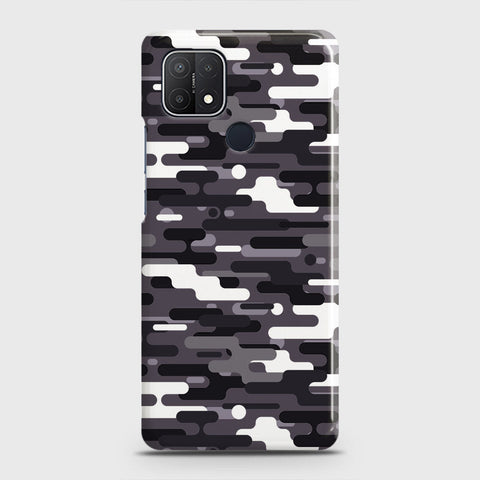 Oppo A15s Cover - Camo Series 2 - Black & White Design - Matte Finish - Snap On Hard Case with LifeTime Colors Guarantee (Fast Delivery)