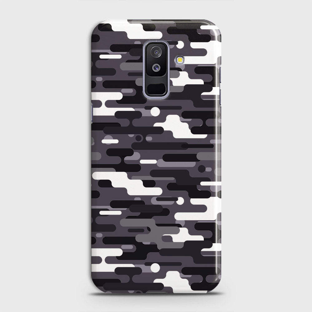 Samsung Galaxy A9 Star Lite Cover - Camo Series 2 - Black & White Design - Matte Finish - Snap On Hard Case with LifeTime Colors Guarantee (Fast Delivery)