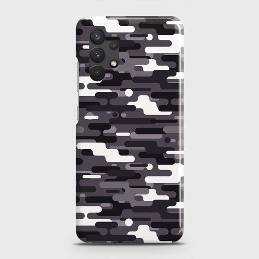 Samsung Galaxy A32 Cover - Camo Series 2 - Black & White Design - Matte Finish - Snap On Hard Case with LifeTime Colors Guarantee (Fast Delivery)