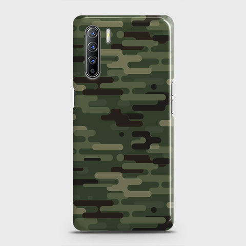 Oppo A91 Cover - Camo Series 2 - Light Green Design - Matte Finish - Snap On Hard Case with LifeTime Colors Guarantee (Fast Delivery)