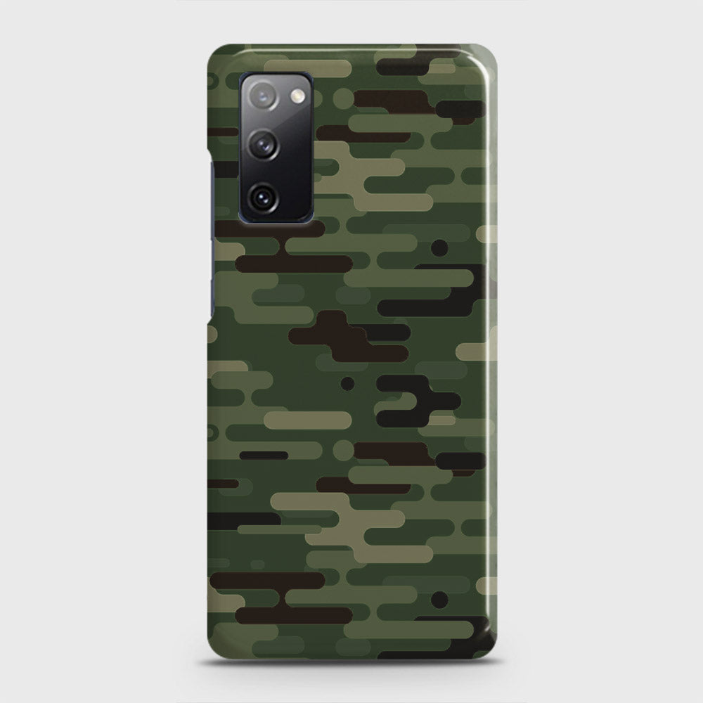 Samsung Galaxy S20 FE Cover - Camo Series 2 - Light Green Design - Matte Finish - Snap On Hard Case with LifeTime Colors Guarantee (Fast delivery)