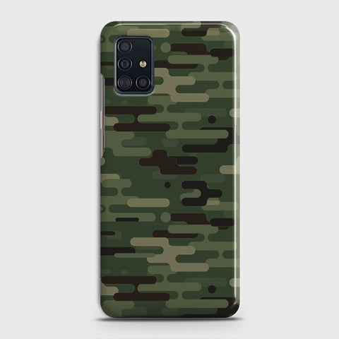 Samsung Galaxy A51 Cover - Camo Series 2 - Light Green Design - Matte Finish - Snap On Hard Case with LifeTime Colors Guarantee (Fast Delivery)