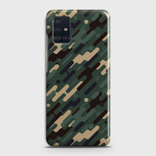 Samsung Galaxy A51 Cover - Camo Series 3 - Light Green Design - Matte Finish - Snap On Hard Case with LifeTime Colors Guarantee (Fast Delivery)