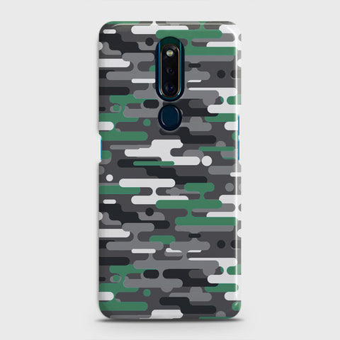 Oppo F11 Pro Cover - Camo Series 2 - Green & Grey Design - Matte Finish - Snap On Hard Case with LifeTime Colors Guarantee (Fast Delivery)