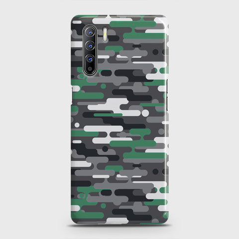 Oppo A91 Cover - Camo Series 2 - Green & Grey Design - Matte Finish - Snap On Hard Case with LifeTime Colors Guarantee (Fast Delivery)