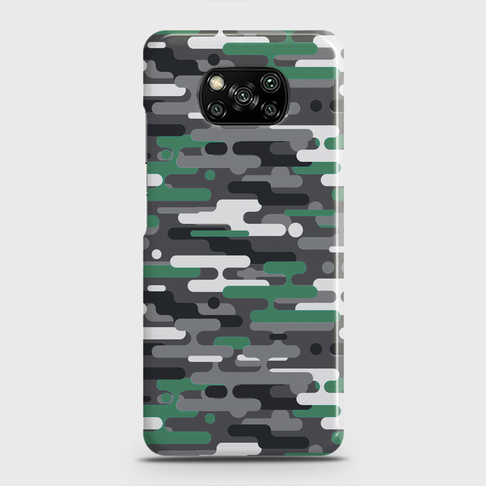 Xiaomi Poco X3  Cover - Camo Series 2 - Green & Grey Design - Matte Finish - Snap On Hard Case with LifeTime Colors Guarantee (Fast Delivery)