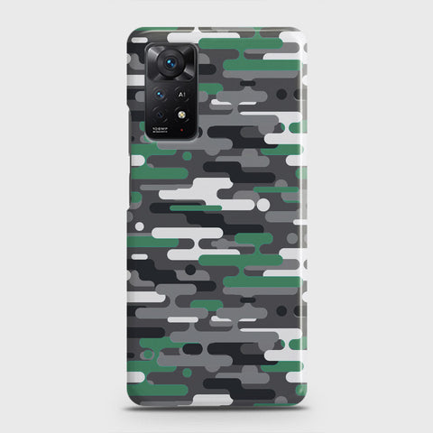 Xiaomi Redmi Note 11 Cover - Camo Series 2 - Green & Grey Design - Matte Finish - Snap On Hard Case with LifeTime Colors Guarantee (Fast Delivery)
