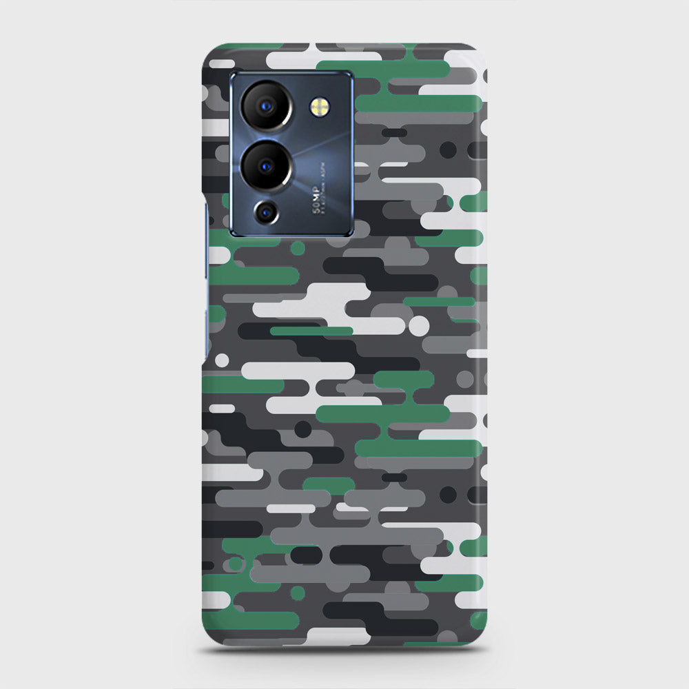 Infinix Note 12 G96 Cover - Camo Series 2 - Green & Grey Design - Matte Finish - Snap On Hard Case with LifeTime Colors Guarantee (Fast Delivery)