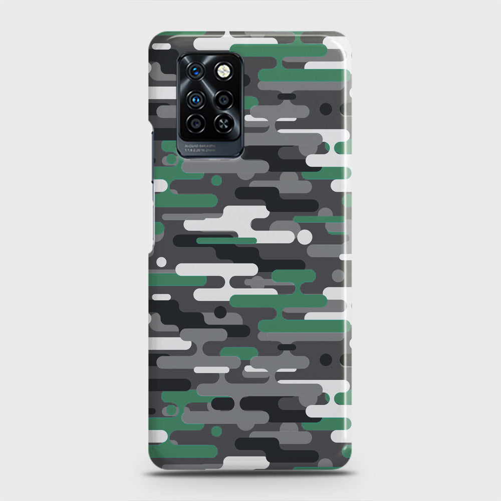 Infinix Note 10 Pro Cover - Camo Series 2 - Green & Grey Design - Matte Finish - Snap On Hard Case with LifeTime Colors Guarantee (Fast Delivery)