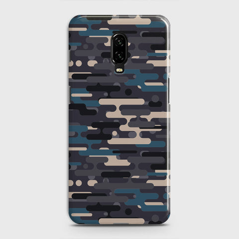 OnePlus 7  Cover - Camo Series 2 - Blue & Grey Design - Matte Finish - Snap On Hard Case with LifeTime Colors Guarantee (Fast Delivery)