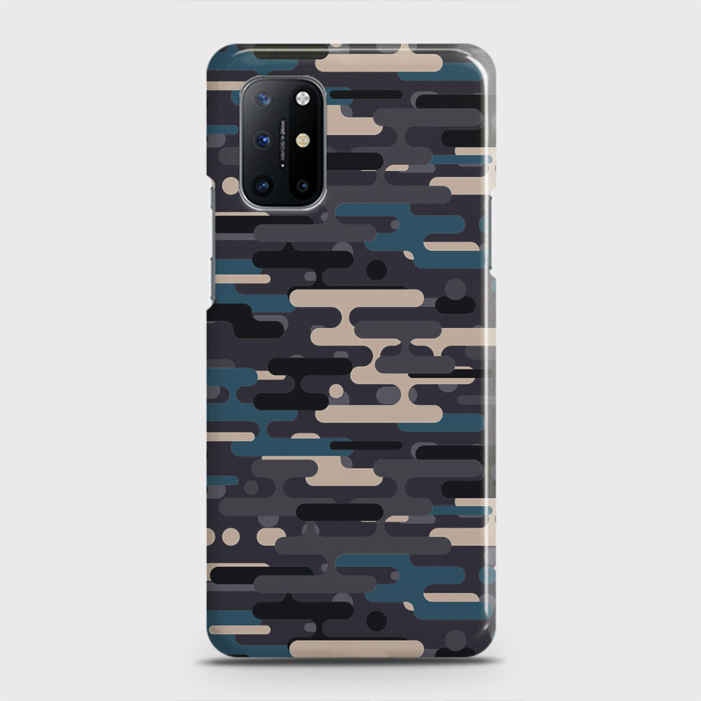OnePlus 8T  Cover - Camo Series 2 - Blue & Grey Design - Matte Finish - Snap On Hard Case with LifeTime Colors Guarantee (Fast Delivery)