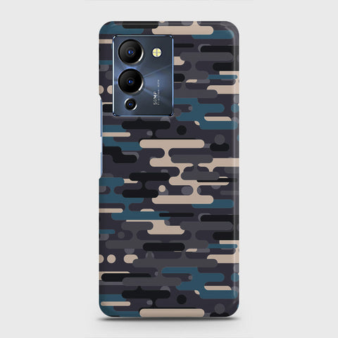 Infinix Note 12 G96 Cover - Camo Series 2 - Blue & Grey Design - Matte Finish - Snap On Hard Case with LifeTime Colors Guarantee (Fast Delivery)