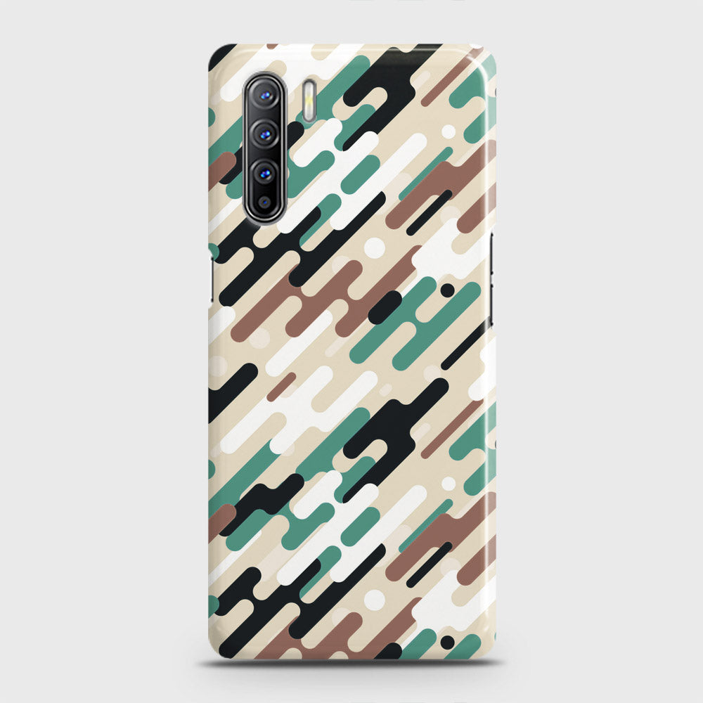 Oppo A91 Cover - Camo Series 3 - Black & Brown Design - Matte Finish - Snap On Hard Case with LifeTime Colors Guarantee (Fast Delivery)