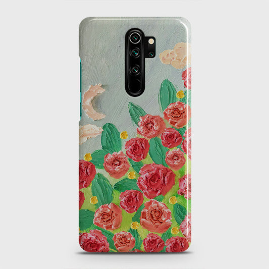 Xiaomi Redmi Note 8 Pro Cover - Floral Series - Design 10 - Red & Green - Matte Finish - Snap On Hard Case with LifeTime Colors Guarantee