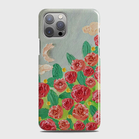 iPhone 12 Pro Max Cover - Floral Series - Design 10 - Red & Green - Matte Finish - Snap On Hard Case with LifeTime Colors Guarantee