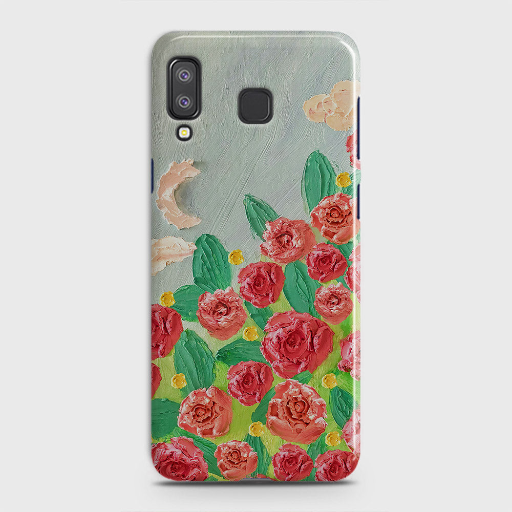 Samsung Galaxy A8 Star Cover - Floral Series - Design 10 - Red & Green - Matte Finish - Snap On Hard Case with LifeTime Colors Guarantee