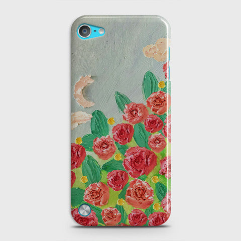 iPod Touch 5 Cover - Floral Series - Design 10 - Red & Green - Matte Finish - Snap On Hard Case with LifeTime Colors Guarantee