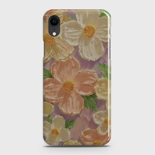 iPhone XR Cover - Floral Series - Design 11 - White & Green - Matte Finish - Snap On Hard Case with LifeTime Colors Guarantee