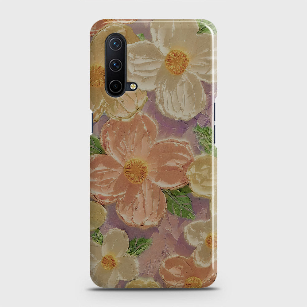 OnePlus Nord CE 5G  Cover - Floral Series - Design 11 - White & Green - Matte Finish - Snap On Hard Case with LifeTime Colors Guarantee