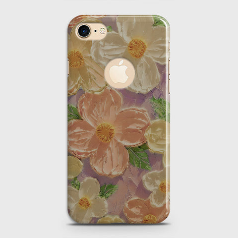 iPhone 7 Cover - Floral Series - Design 11 - White & Green - Matte Finish - Snap On Hard Case with LifeTime Colors Guarantee