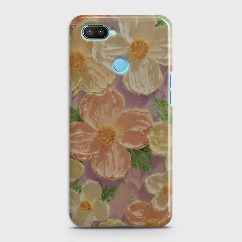 Oppo A5 with Sensor Cut Cover - Floral Series - Design 11 - White & Green - Matte Finish - Snap On Hard Case with LifeTime Colors Guarantee