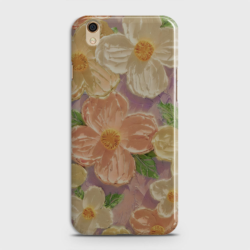 Oppo A37 Cover - Floral Series - Design 11 - White & Green - Matte Finish - Snap On Hard Case with LifeTime Colors Guarantee