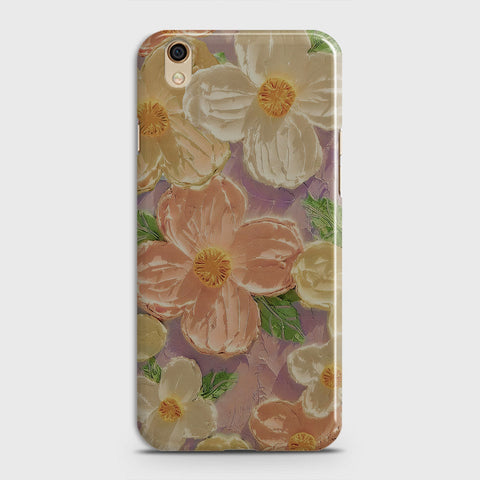 Oppo A37 Cover - Floral Series - Design 11 - White & Green - Matte Finish - Snap On Hard Case with LifeTime Colors Guarantee