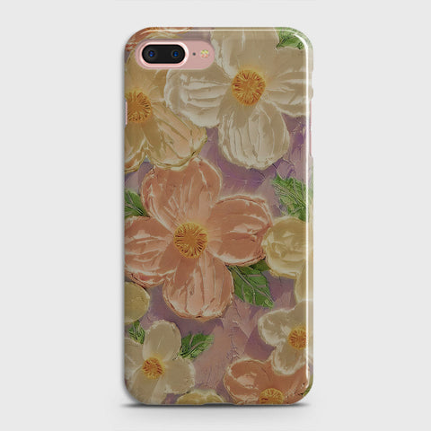 iPhone 7 Plus Cover - Floral Series - Design 11 - White & Green - Matte Finish - Snap On Hard Case with LifeTime Colors Guarantee