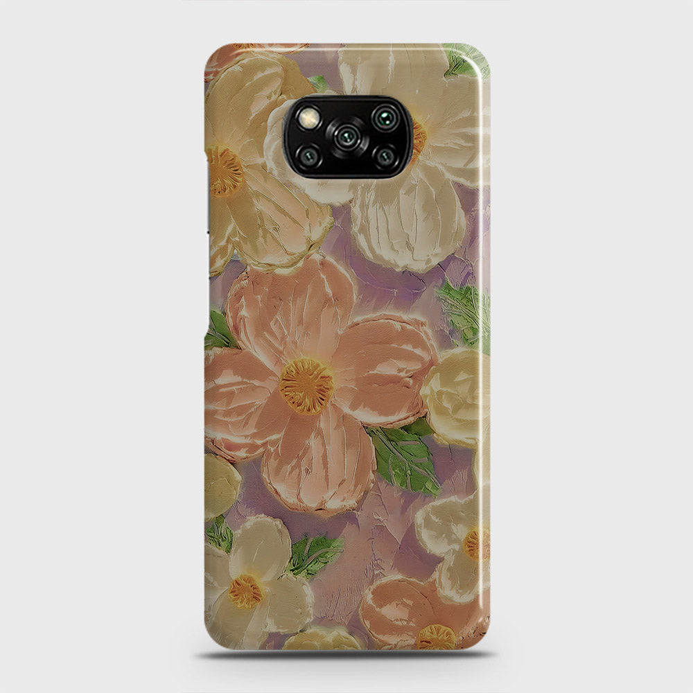 Xiaomi Poco X3 Pro Cover - Floral Series - Design 11 - White & Green - Matte Finish - Snap On Hard Case with LifeTime Colors Guarantee