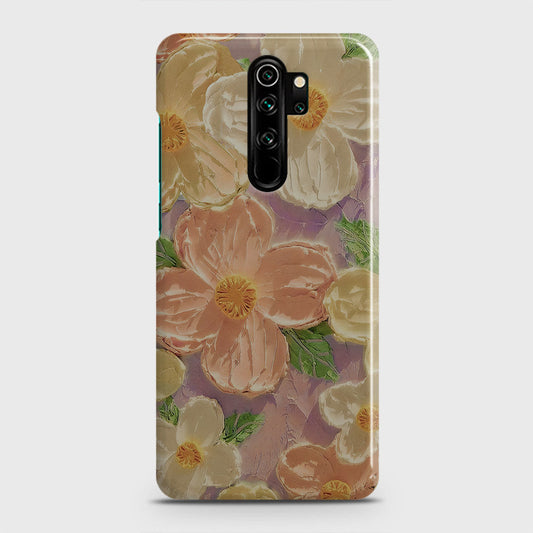 Xiaomi Redmi Note 8 Pro Cover - Floral Series - Design 11 - White & Green - Matte Finish - Snap On Hard Case with LifeTime Colors Guarantee