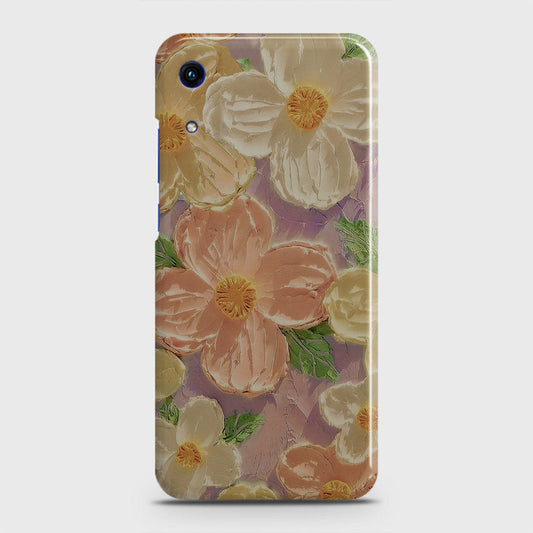 Honor 8A Without Sensor Cut Cover - Floral Series - Design 11 - White & Green - Matte Finish - Snap On Hard Case with LifeTime Colors Guarantee
