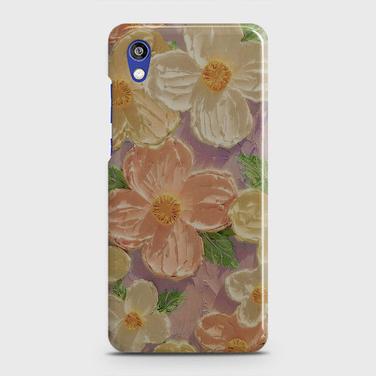 Honor 8S Cover - Floral Series - Design 11 - White & Green - Matte Finish - Snap On Hard Case with LifeTime Colors Guarantee