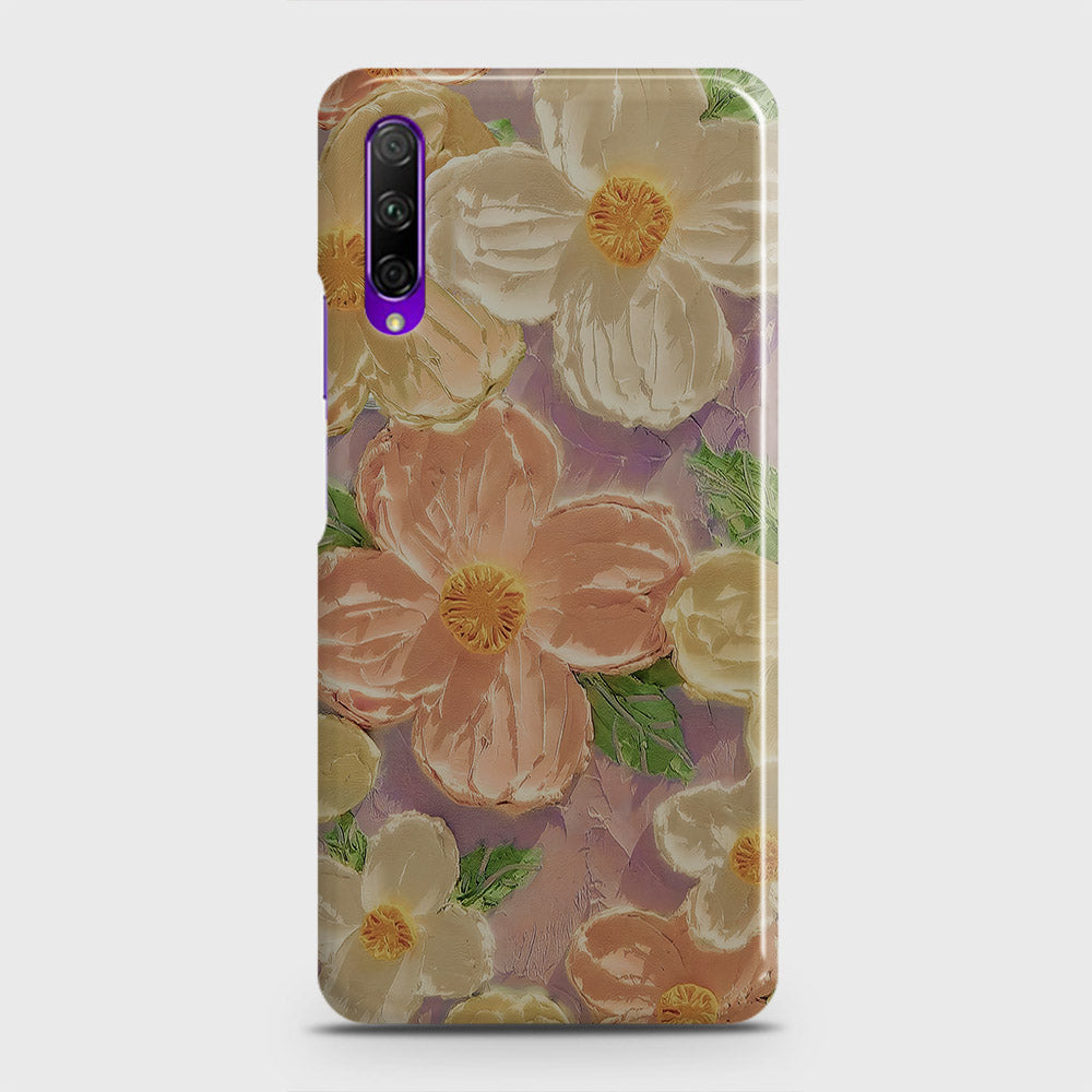 Honor 9X Cover - Floral Series - Design 11 - White & Green - Matte Finish - Snap On Hard Case with LifeTime Colors Guarantee