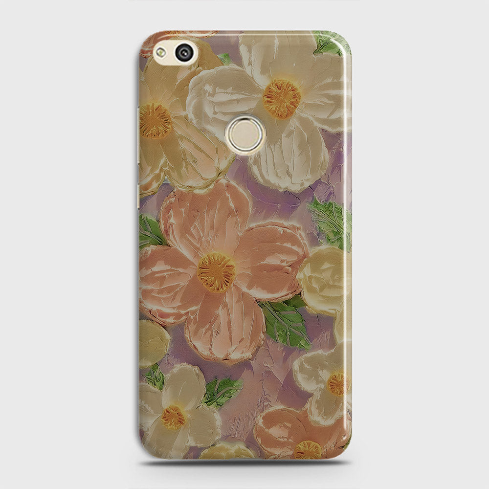 Huawei Honor 8C Cover - Floral Series - Design 11 - White & Green - Matte Finish - Snap On Hard Case with LifeTime Colors Guarantee