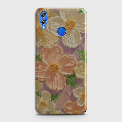 Huawei Honor 8X Cover - Floral Series - Design 11 - White & Green - Matte Finish - Snap On Hard Case with LifeTime Colors Guarantee