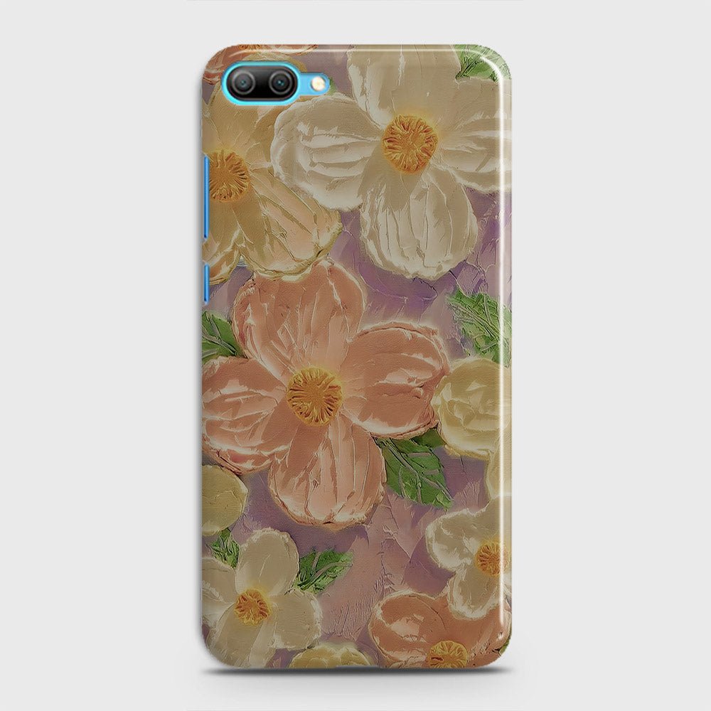 Huawei Honor 10 Lite Cover - Floral Series - Design 11 - White & Green - Matte Finish - Snap On Hard Case with LifeTime Colors Guarantee