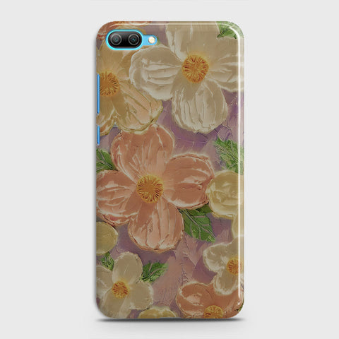 Huawei Honor 10 Lite Cover - Floral Series - Design 11 - White & Green - Matte Finish - Snap On Hard Case with LifeTime Colors Guarantee