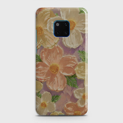Huawei Mate 20 Pro Cover - Floral Series - Design 11 - White & Green - Matte Finish - Snap On Hard Case with LifeTime Colors Guarantee