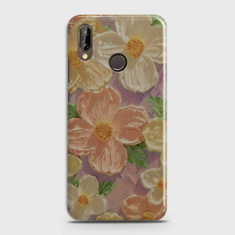 Huawei P20 Lite Cover - Floral Series - Design 11 - White & Green - Matte Finish - Snap On Hard Case with LifeTime Colors Guarantee