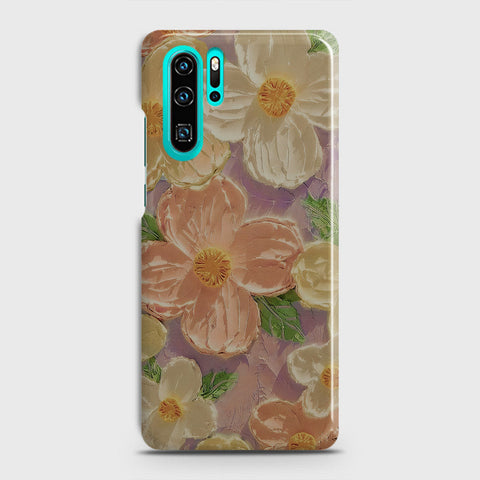 Huawei P30 Pro Cover - Floral Series - Design 11 - White & Green - Matte Finish - Snap On Hard Case with LifeTime Colors Guarantee