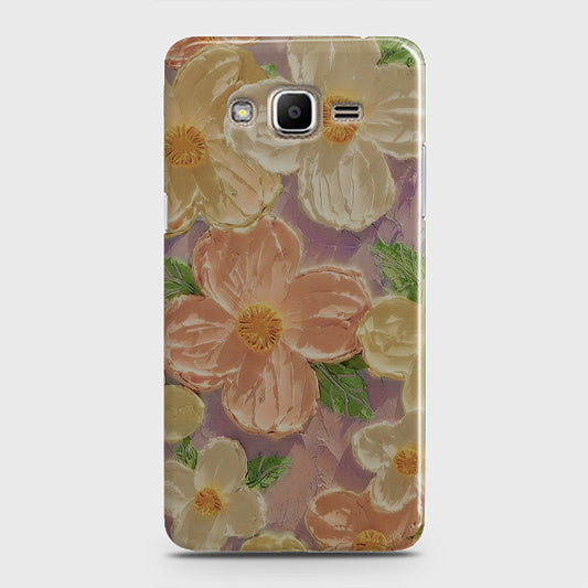 Samsung Galaxy J7 Core Cover - Floral Series - Design 11 - White & Green - Matte Finish - Snap On Hard Case with LifeTime Colors Guarantee