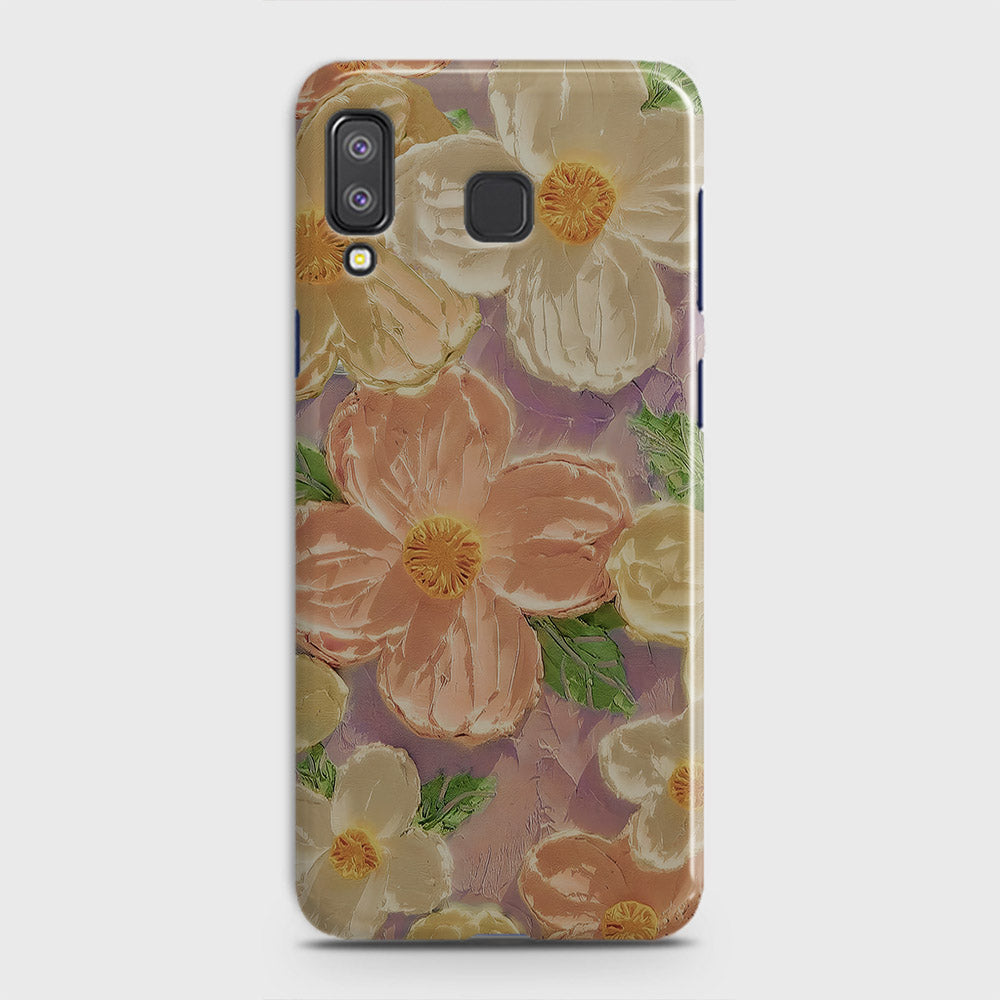 Samsung Galaxy A8 Star Cover - Floral Series - Design 11 - White & Green - Matte Finish - Snap On Hard Case with LifeTime Colors Guarantee