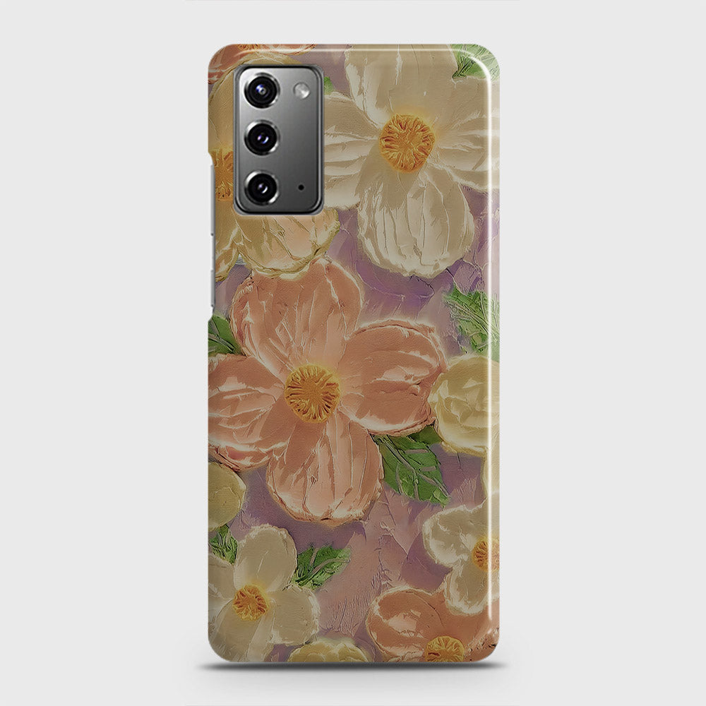 Samsung Galaxy Note 20 Cover - Floral Series - Design 11 - White & Green - Matte Finish - Snap On Hard Case with LifeTime Colors Guarantee