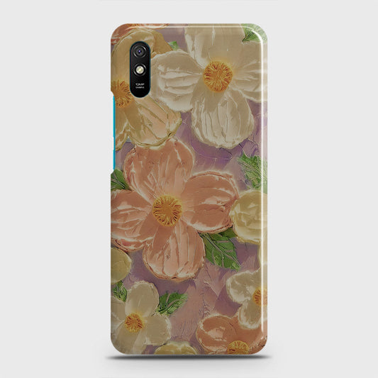 Xiaomi Redmi 9A Cover - Floral Series - Design 11 - White & Green - Matte Finish - Snap On Hard Case with LifeTime Colors Guarantee