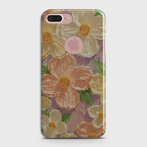 iPhone 8 / 7 Logo Cover - Floral Series - Design 11 - White & Green - Matte Finish - Snap On Hard Case with LifeTime Colors Guarantee