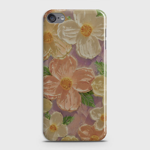 iPod Touch 6 Cover - Floral Series - Design 11 - White & Green - Matte Finish - Snap On Hard Case with LifeTime Colors Guarantee