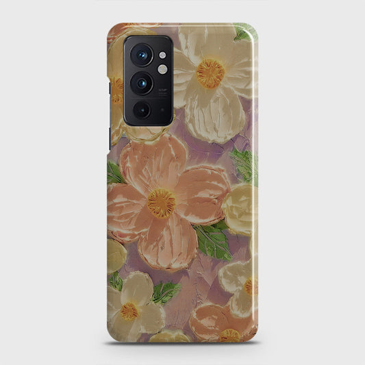 OnePlus 9RT 5G Cover - Floral Series - Design 11 - White & Green - Matte Finish - Snap On Hard Case with LifeTime Colors Guarantee