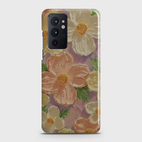 OnePlus 9RT 5G Cover - Floral Series - Design 11 - White & Green - Matte Finish - Snap On Hard Case with LifeTime Colors Guarantee