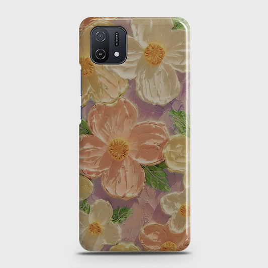 Oppo A16K Cover - Floral Series - Design 11 - White & Green - Matte Finish - Snap On Hard Case with LifeTime Colors Guarantee