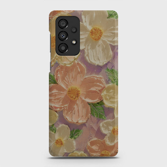 Samsung Galaxy A33 5G Cover - Floral Series - Design 11 - White & Green - Matte Finish - Snap On Hard Case with LifeTime Colors Guarantee